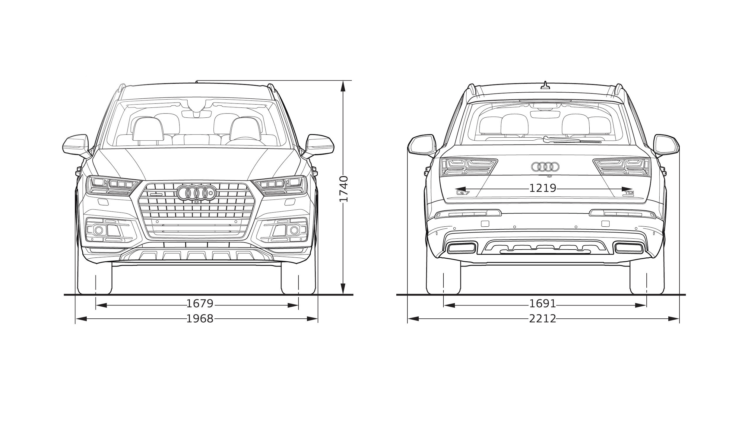 Dimensions Audi Q7 Q7 Audi Paraguay